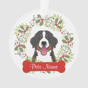 Bernese Mountain Dog Customizable Ornament