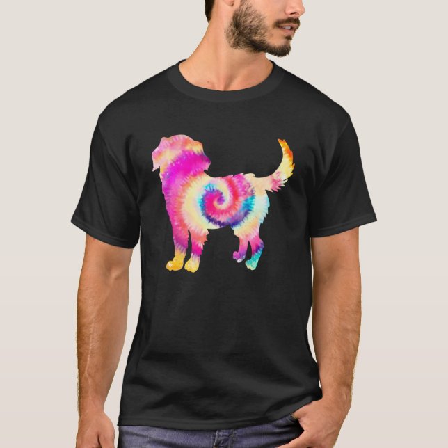 Bernese Mountain Dog Cute Dog  Dog Mom Dad Tie Dye T-Shirt (Front)