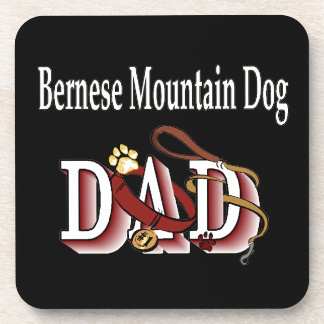 Bernese Mountain Dog Dad Coaster (Front)