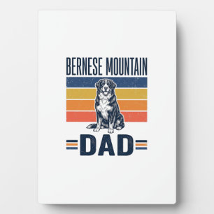 Bernese Mountain Dog Dad Vintage Vector Design_1 Plaque