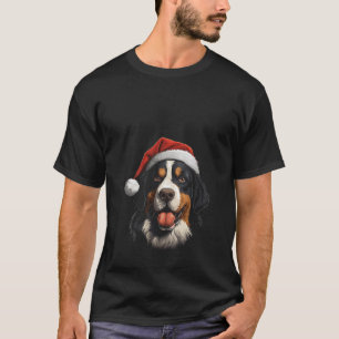 Bernese mountain dog dog dogs Christmas walk V Nec T-Shirt