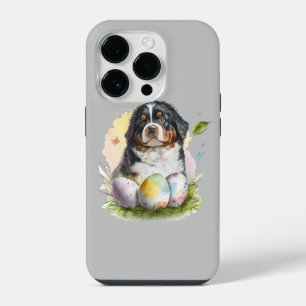 Bernese Mountain Dog Easter Egg, Bernese Easter iPhone 14 Pro Case