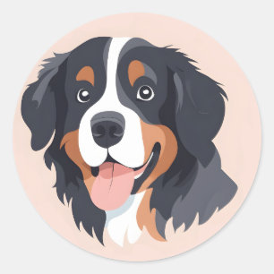 Bernese Mountain Dog Face Sticker