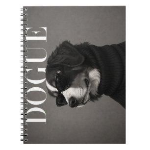 Bernese Mountain Dog Fashion Portrait Notebook