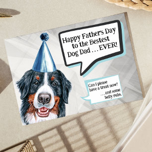 Bernese Mountain Dog Father's Day Dog Dad Card