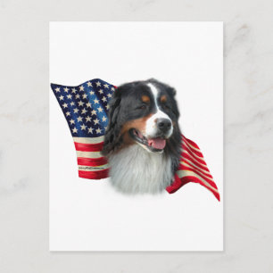 Bernese Mountain Dog Flag Postcard