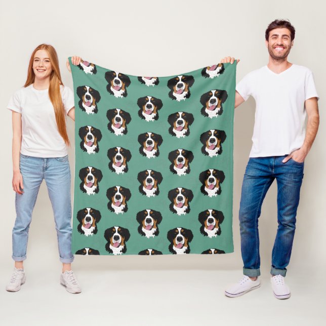 Bernese Mountain Dog  Fleece Blanket (In Situ)