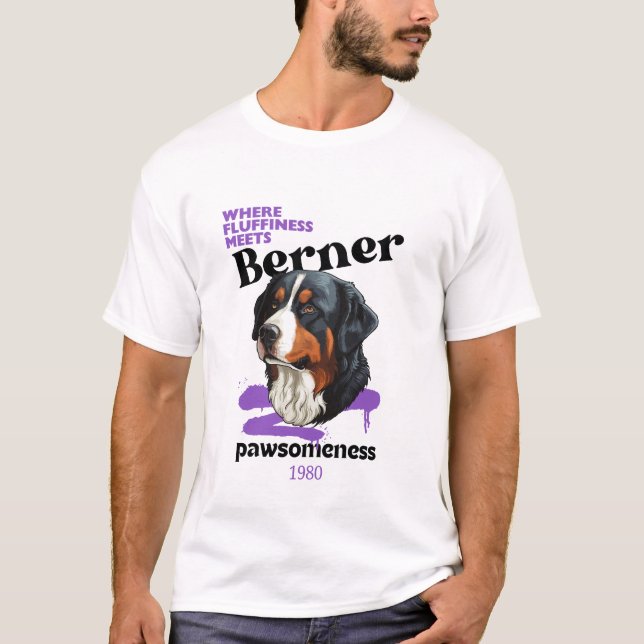 Bernese Mountain dog fluffyness T-Shirt (Front)
