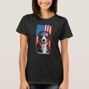 Bernese Mountain Dog For Men Kids Usa 4th Of July  T-Shirt