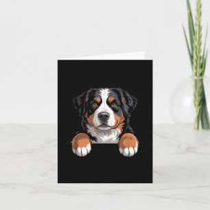 Bernese Mountain Dog Funny Peeking Cket Berner Pup Card