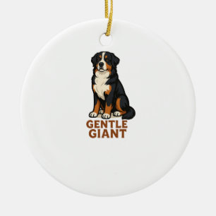 Bernese Mountain Dog Gentle Giant. Ceramic Ornament