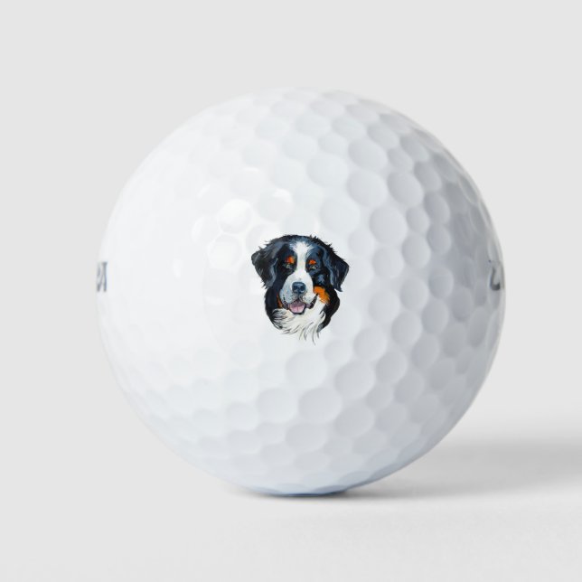 Bernese Mountain Dog Golf Balls (Front)