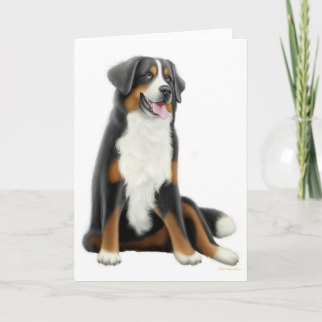Bernese Mountain Dog Greeting Card (Front)