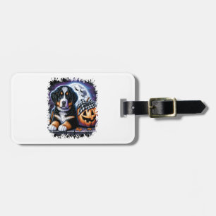 Bernese Mountain Dog Halloween Luggage Tag