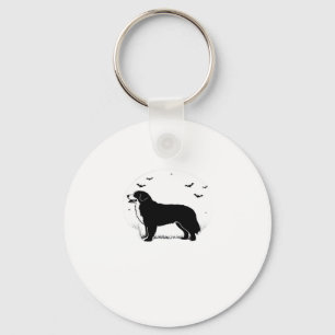 Bernese Mountain Dog � Halloween Moon Silhouette O Keychain