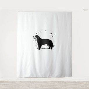 Bernese Mountain Dog – Halloween Moon Silhouette O Tapestry