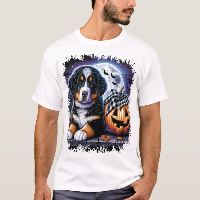 Bernese Mountain Dog Halloween T-Shirt (Front)