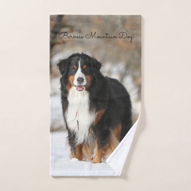 Bernese Mountain Dog Hand Towel (Hand Towel)