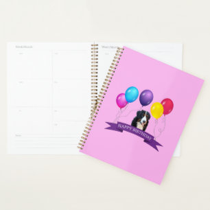 Bernese Mountain Dog Happy Birthday gift Bag Planner