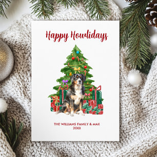 Bernese Mountain Dog Happy Howlidays Card