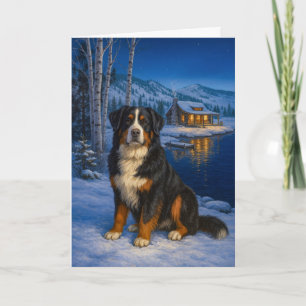 Bernese Mountain Dog Holiday Card