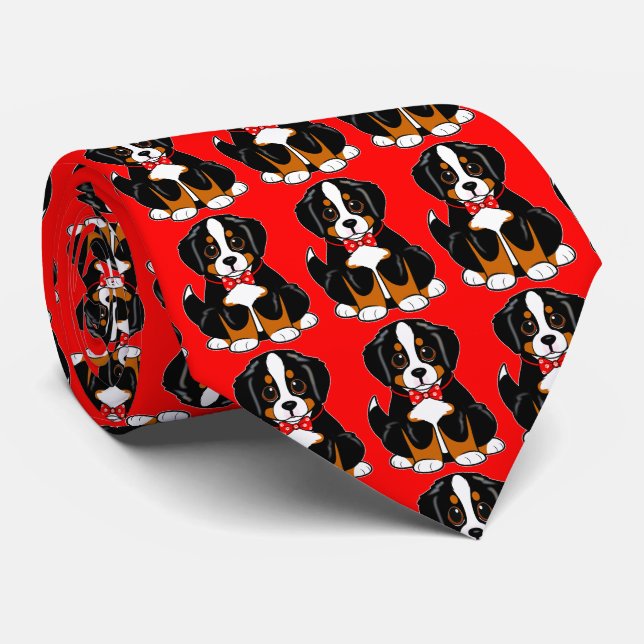 Bernese Mountain Dog in Bow Tie (Rolled)