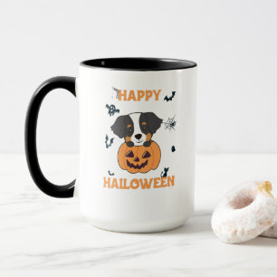 Bernese Mountain Dog In Pumpkin Dogs Happy Mug