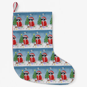 Bernese Mountain Dog in Snow with Christmas Gifts Small Christmas Stocking