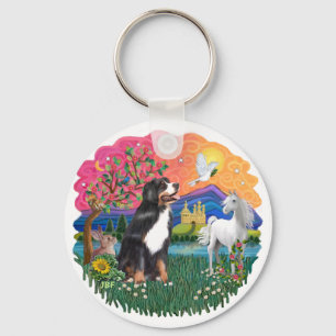 Bernese Mountain Dog Keychain
