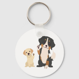 bernese mountain dog keychain