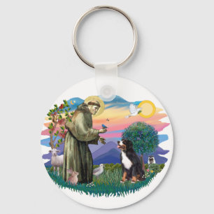 Bernese Mountain Dog Keychain