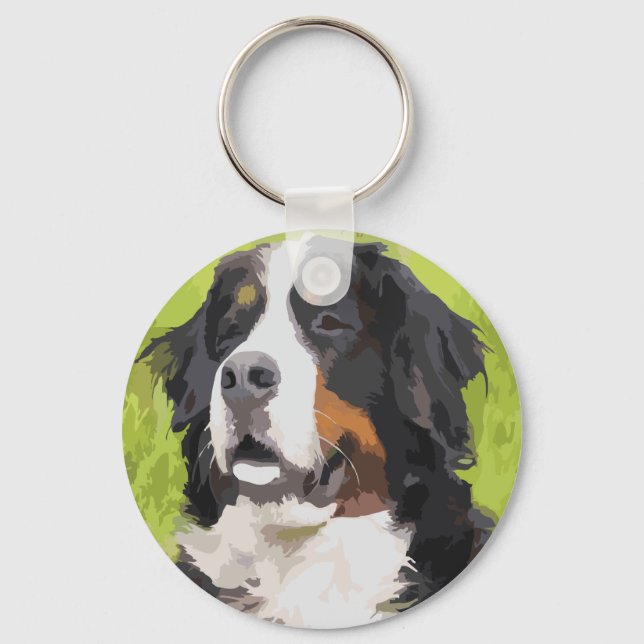Bernese mountain dog keychain (Front)