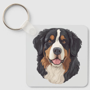 Bernese Mountain Dog Keychain