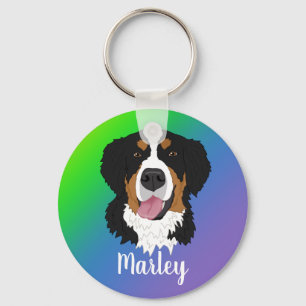 Bernese Mountain Dog Keychain
