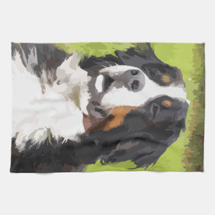 Bernese mountain dog kitchen towel