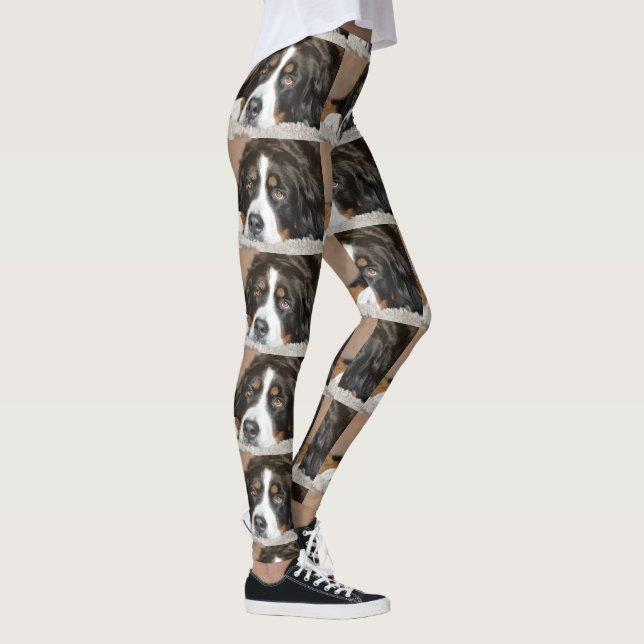 bernese mountain dog laying leggings (Right)