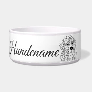Bernese Mountain Dog Line Art personalized bowl