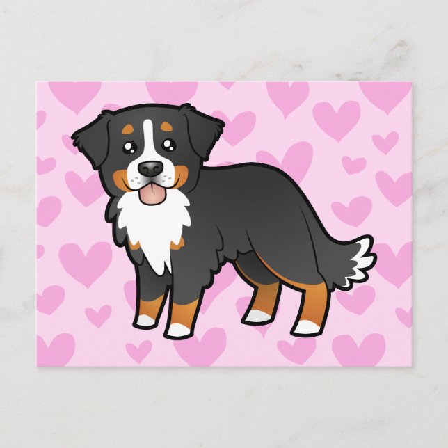 Bernese Mountain Dog Love Postcard (Front)