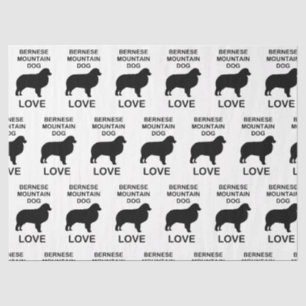 bernese mountain dog love tissue paper