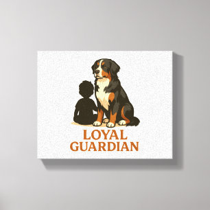 Bernese Mountain Dog Loyal Family Guardian Canvas Print