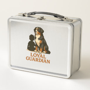 Bernese Mountain Dog Loyal Family Guardian Metal Lunch Box