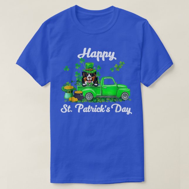 Bernese Mountain Dog Lucky Charm St Patrick's Day  T-Shirt (Design Front)
