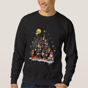 Bernese Mountain Dog Matching Santa Christmas Tre Sweatshirt