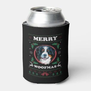 Bernese Mountain Dog Merry Woofmas Christmas Dog G Can Cooler