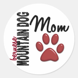 Bernese Mountain Dog Mom 2 Classic Round Sticker