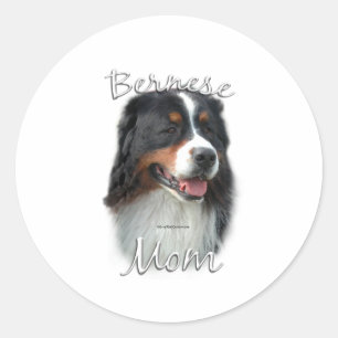 Bernese Mountain Dog Mom 2 Classic Round Sticker