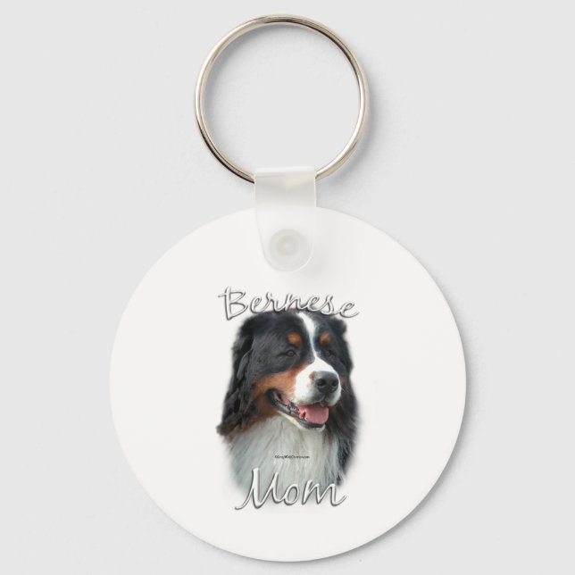 Bernese Mountain Dog Mom 2 Keychain (Front)