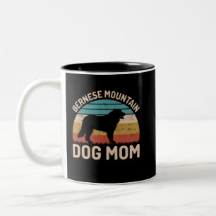 Bernese Mountain Dog Mom, Bernese Dog Mom Two-Tone Coffee Mug