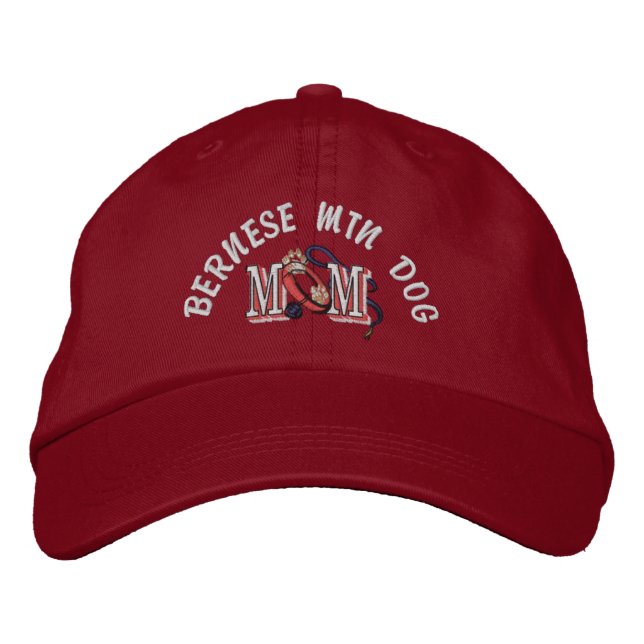 Bernese Mountain Dog MOM Embroidered Hat (Front)
