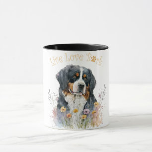 Bernese Mountain Dog Mom Floral Mug